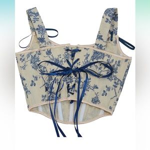 Blue corset top